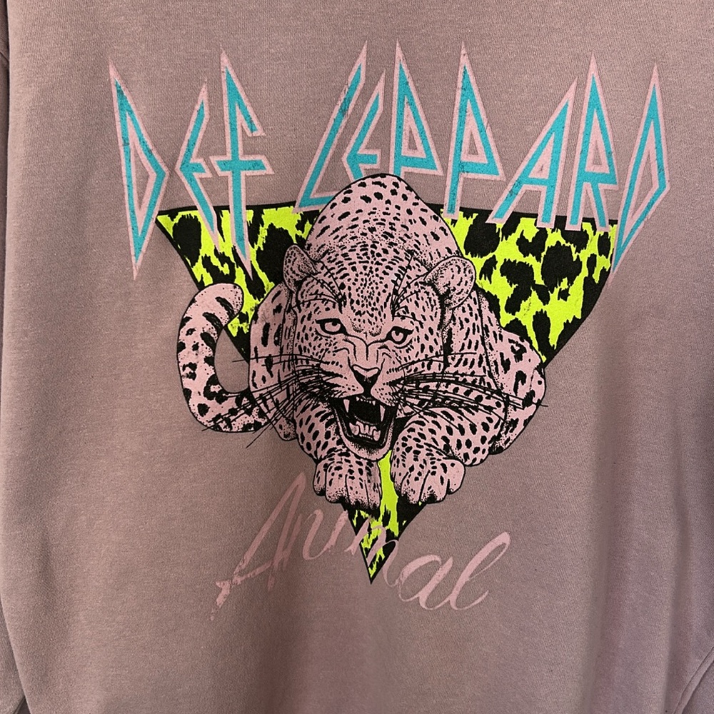 Def Leppard Women's Sweatshirt- Purple - Picture 3 of 8